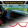 Jeep Wrangler JL JLU (2018-2024) - ABS Red A Pillar Speaker Cover Trim