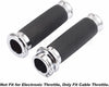 Harley Sportster, Dyna, Softail 25mm Chrome Handlebar Hand Grips (2004-2023)