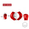 NISSAN GTR R35 2008-2016 Red Carbon Fiber Gear Shift Knob Cover Trim Set