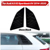 Audi A3 S3 Sportback Gloss Black Window Louver Shutter Covers (2014-2020)