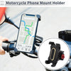 Motorcycle Handlebar 4.7-7.2 Phones Gold Tone Phone Mount Holder