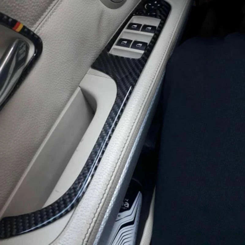 BMW M3 E92 E90 Carbon Fiber Window Lift Switch Button Cover (2007-2013)
