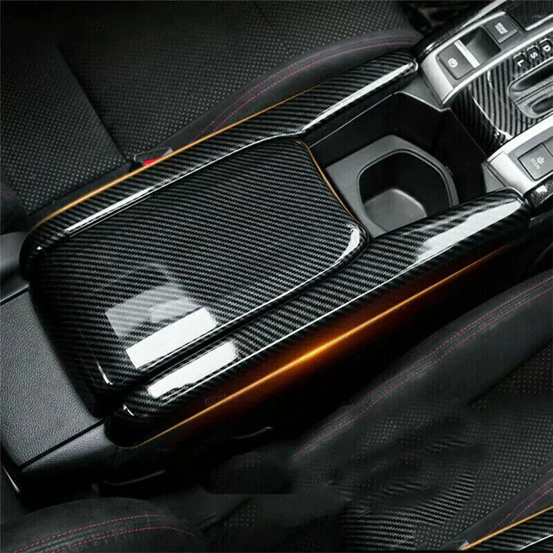 Honda Civic Carbon Fiber Look Central Armrest Box Panel (2016-2021)