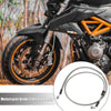 120cm 47.24" Brake Clutch Oil Hose Line Pipe Hydraulic Silver Tone Motorcycle