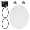 Honda Z50R White Front Number Plate w/ Clips Bands (1979–1987)