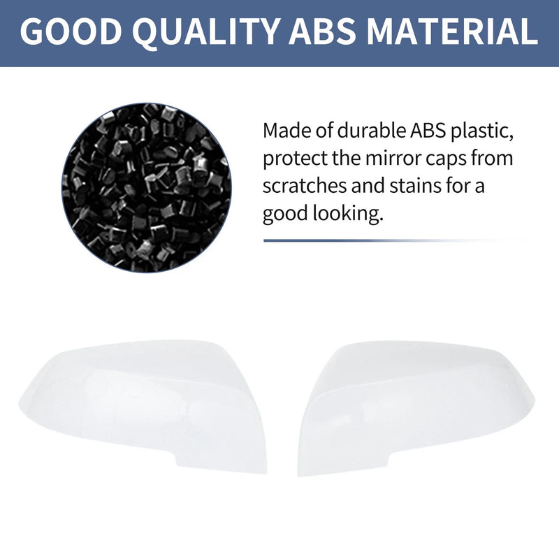 BMW 1 Series Hatchback White Left Right Mirror Cover Cap (2004-2013)