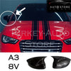 Audi A3 8V 2 Piece Gloss Black Side View Mirror Covers (2012-2019)