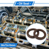 Make Model Oil Seal 50x72x10mm Brown 2 x Rotary Shaft Seal FKM Rubber