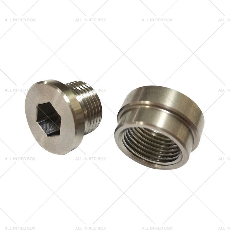 Car Model O2 Oxygen Sensor Bungs w/Plug & Washer M18x1.5mm