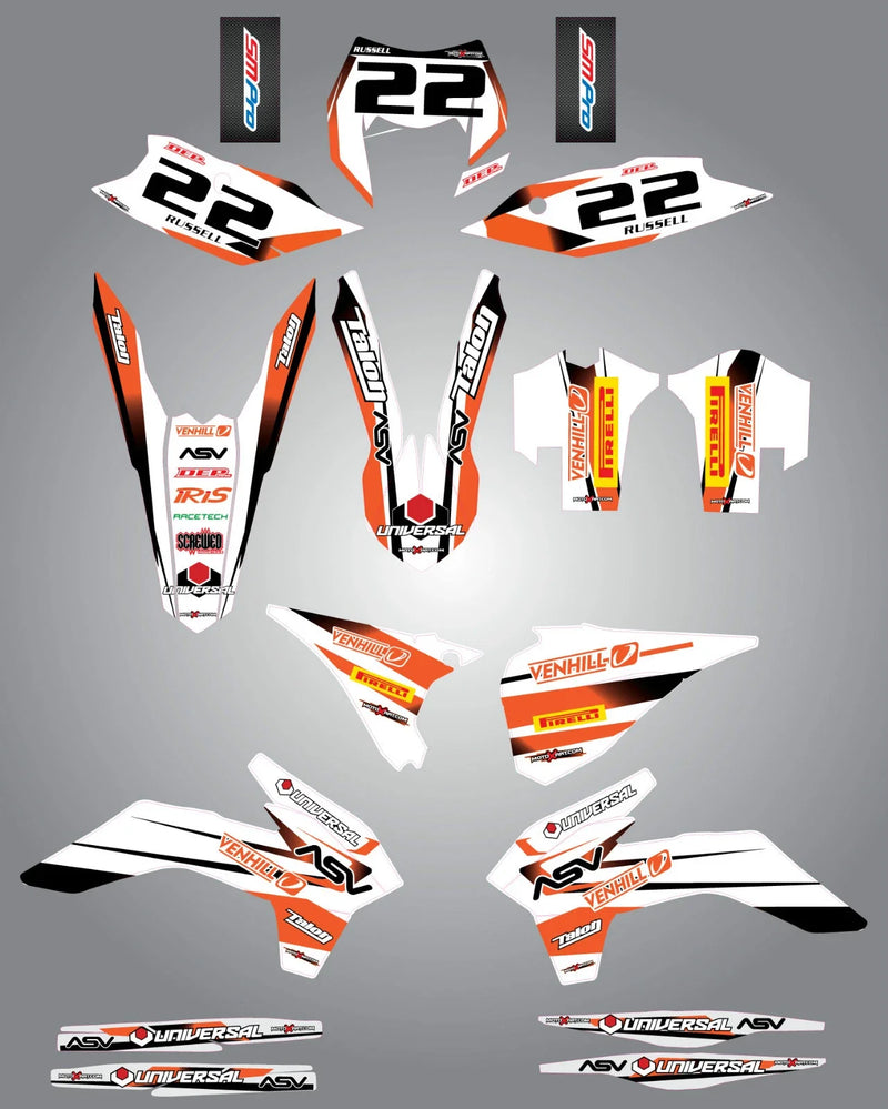 KTM EXC XCF STORM Style Full Sticker Kit (2014-2015)