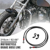 Motorcycle Brake Hose 28 90 Degree Braided Line Clutch Tube Black