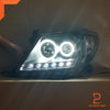 Toyota Hilux MK6 Eagle Eyes LED Projector Headlight Black Housing (05-11)