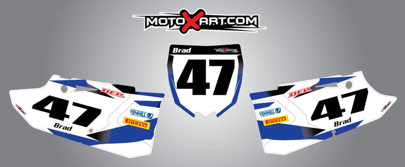 Yamaha YZ 125 250 Custom Number Plates Stickers (2015-2016)
