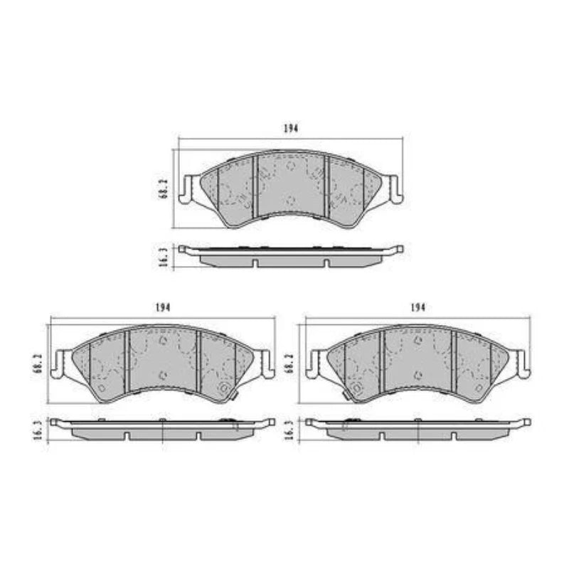 Ford Ranger PX Front Heavy Duty Brake Pads & Shim Hardware (2011–2015)