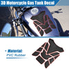 Motorcycle Gas Tank Decal 7.68x5.63 Tank Pad Sticker Black Red