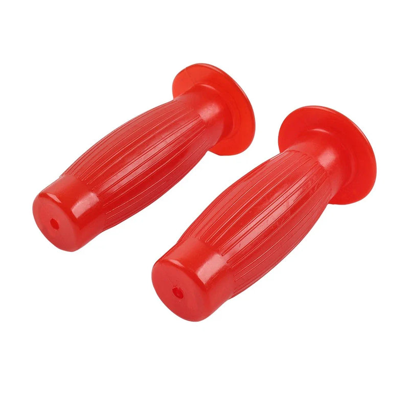 Vintage Motorcycle Handlebars - Red 7/8" Easy-Hold Hand Grips