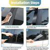 Dodge Ram 4 Pcs Outer Door Pillar Trim Black (1994-2001)