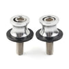 KAWASAKI ZX6R (1998-2011) - Silver Slider Set 10mm Swingarm Spools