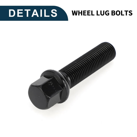 Volkswagen Porsche 10 x M14x1.5mm Ball Seat Wheel Lug Bolts 50mm Shank
