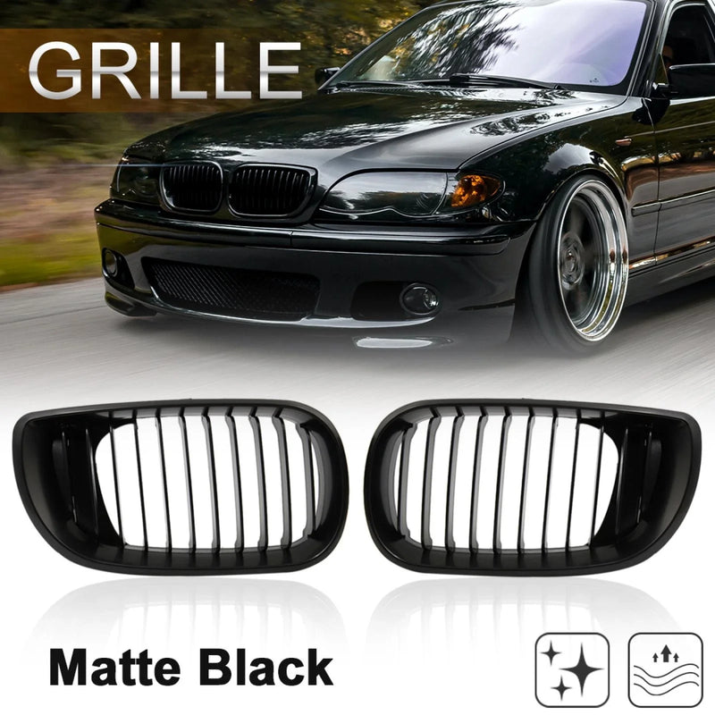 BMW 335i Matte Black Front Upper Hood Bumper Grille (2007-2013)