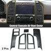 Ford F-150 Carbon Fiber Central Console Air Vent Covers (2015-2019)