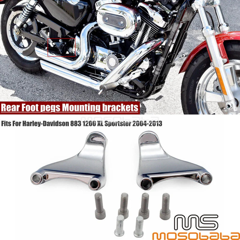 Harley Sportster Forty Eight, Seventy Two Passenger Rear Foot Pegs Mounts