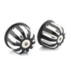 Triumph Speed Twin (2016-2022) Black / White 2 x Handlebar End Plug Caps