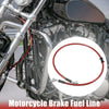 Motorcycle ATV Braided Brake Hoses / 80cm 31.5in 10mm / Red