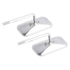 Cafe Racer Chopper Motorcycle Mirror w/ Clamp Chrome Rectangle (2000-2023)