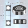 Car 10 x 12x28x8mm Double Rubber Seal Deep Groove Ball Bearings
