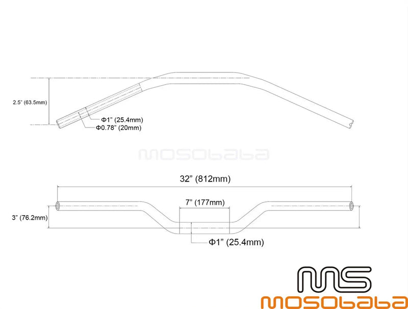 Harley Softail Street Bob 1" Handlebar & Handguards Set (2018-2023)