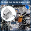 BMW 128i 1 Set Engine Oil Cooler Filter Housing with Sensors