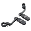 Motorcycle 1 1/4" Long Angled Matte Black Highway Engine Guard Footpegs