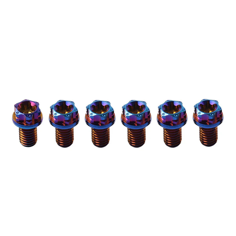 Motorcycle Bike 6 x Titanium Bolt Torx Head Flange Screw M10x30mm