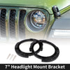 Jeep Wrangler JK 7 Inch Round Headlight Mount Bracket (2007-2017)