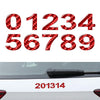 Make & Model Carbon Red Window Door Wall Car Badge Emblem Decal Sticker