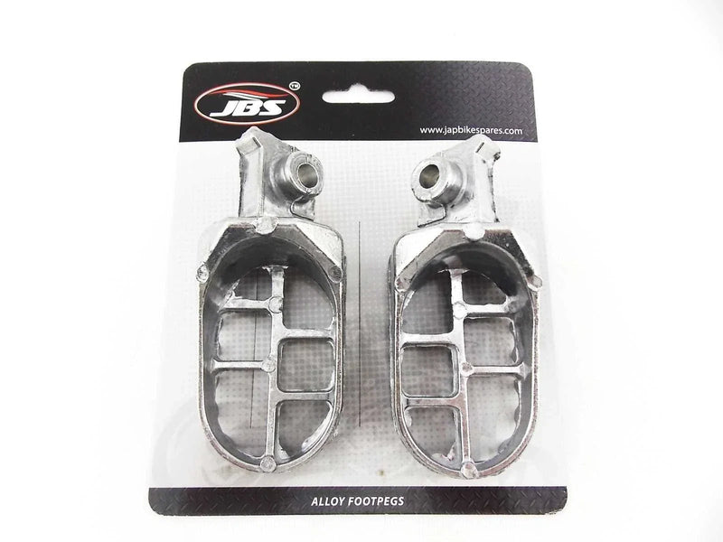 Suzuki TS185 (1971-1976) - Left & Right Pair Silver Foot Pegs Set