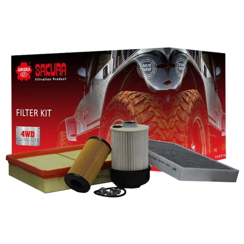 Navara D23 NP300 2.3L 4cyl Oil/Air/Fuel/Cabin Filter Kit