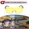 Motorcycle Riding Goggles Yellow Lens Black Frame PC Cycling Sunglasses