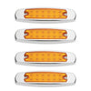 Freightliner Truck Trailer Lights 4 x Amber 12 LED Side Marker Lamps