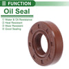 Oil Seal Rotary Shaft Seal 17x35x8mm FKM Brown 5 Pcs