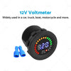Car Boat Marine Gauge LED Battery Volt Meter Monitor 12V