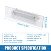 Porsche Boxster 986 6500K White LED License Plate Light (1999-2004)