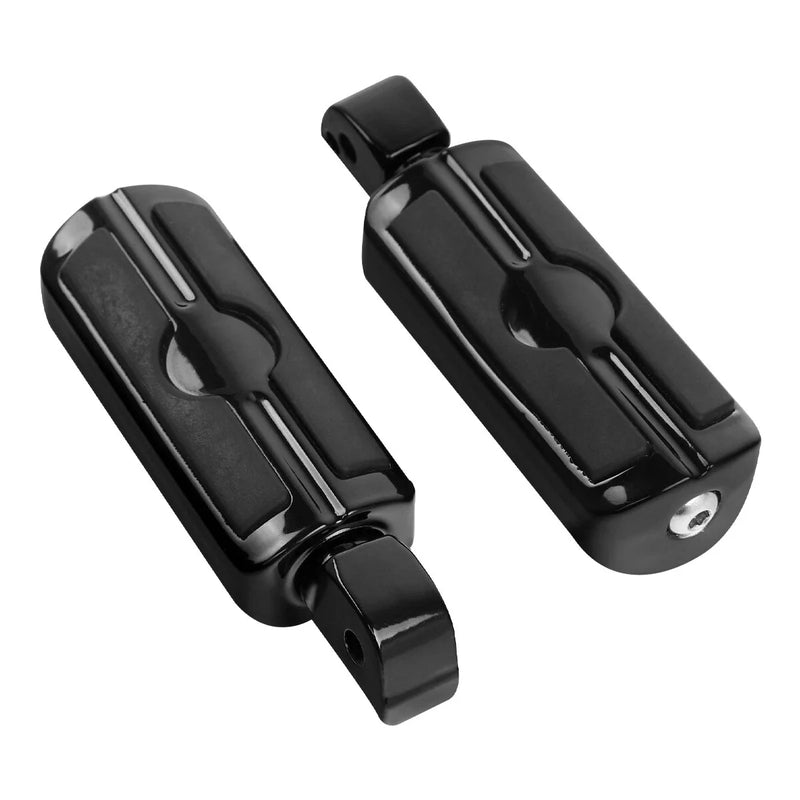 Harley Softail Deluxe Fat Bob Black Passenger Footpegs (2018-2025)