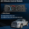 Ram 1500 2500 3500 A/C Heater Climate Control Module Panel (2002-2005)