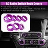 Chevy Silverado & GMC Sierra 8 x Purple AC Switch Knob Covers (2014-2018)