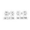 Jaguar XF 16X Silver Air Conditioning Button Sticker Trim (2012–2015)