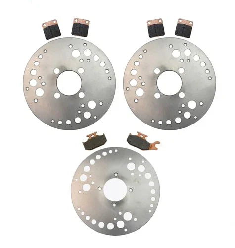 Yamaha Kodiak 400 Front & Rear Brake Rotors & Semi-Metallic Pads (2000–2002)