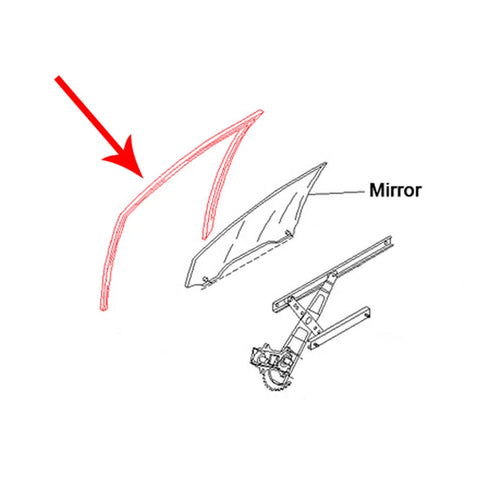 Mitsubishi Triton L200 Colt Strada 1996-2006 Door Window Glass Seal Left