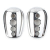 Harley Dyna Softail Sportster Chrome Oval Rear View Mirror Covers